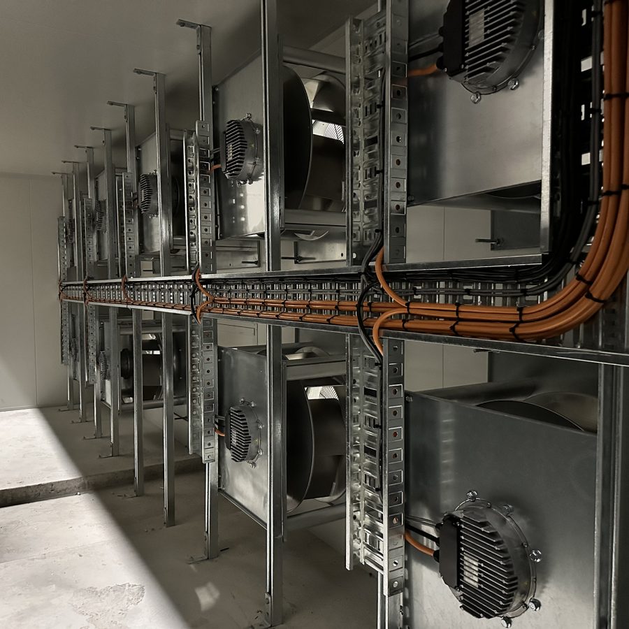 Installed EC Fans - Close Up